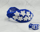 JMH1004 Gameday Beaded Ace and Star Headband - MiMi Wholesale