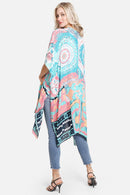 JP2211 Karlie Abstract Print Kimono - MiMi Wholesale