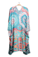 JP2211 Karlie Abstract Print Kimono - MiMi Wholesale