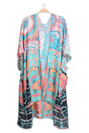 JP2211 Karlie Abstract Print Kimono - MiMi Wholesale