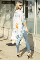 JP2221 Grace Floral Print Kimono - MiMi Wholesale