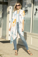 JP2221 Grace Floral Print Kimono - MiMi Wholesale