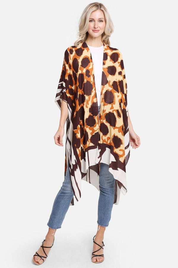 JP2224 Animal Print Kimono - MiMi Wholesale