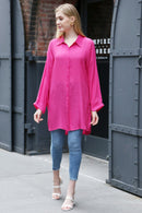 JP5007 Claire Oversized Long Sleeve Shirt - MiMi Wholesale