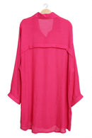 JP5007 Claire Oversized Long Sleeve Shirt - MiMi Wholesale