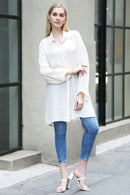 JP5007 Claire Oversized Long Sleeve Shirt - MiMi Wholesale