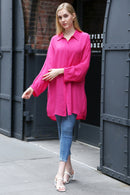 JP5007 Claire Oversized Long Sleeve Shirt - MiMi Wholesale