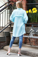 JP5007 Claire Oversized Long Sleeve Shirt - MiMi Wholesale