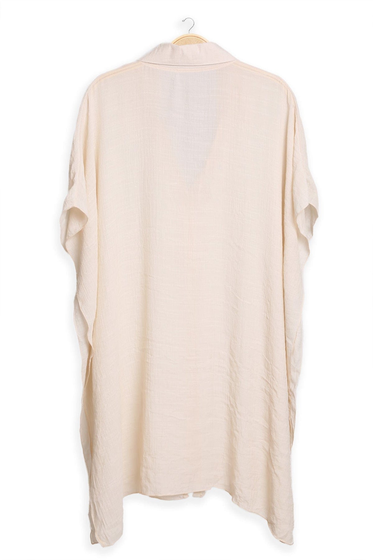 JP5009 Oversized Long Sleeveless Button Up Shirt - MiMi Wholesale