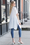 JP5009 Oversized Long Sleeveless Button Up Shirt - MiMi Wholesale