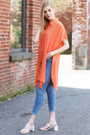 JP5009 Oversized Long Sleeveless Button Up Shirt - MiMi Wholesale