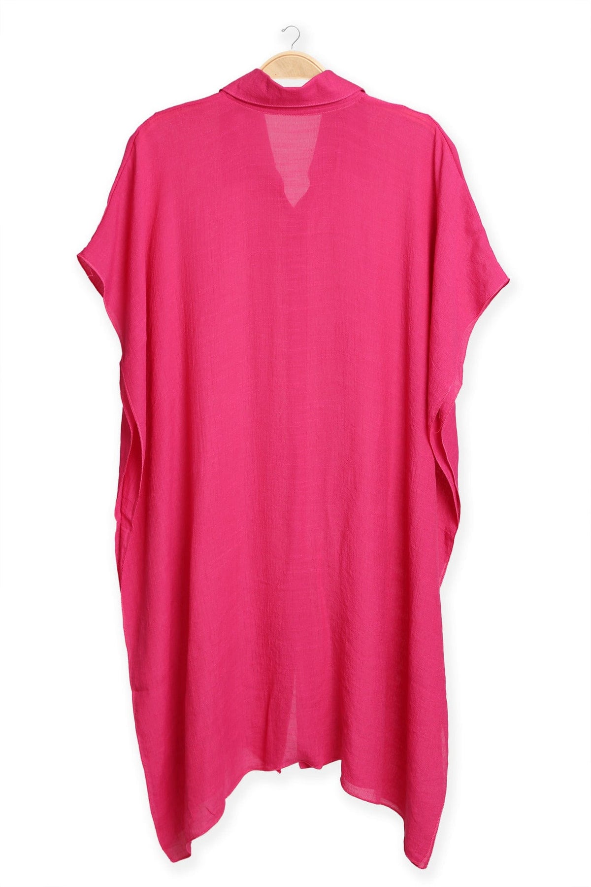 JP5009 Oversized Long Sleeveless Button Up Shirt - MiMi Wholesale