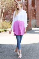 JP5010 Oversized Long Tie Dye Button Up Shirt - MiMi Wholesale