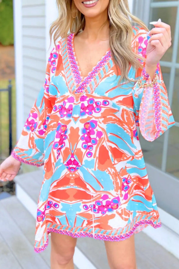 JP5102 Everly Floral Cover Up Dress - MiMi Wholesale