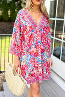 JP5103 Ella Floral Print Cover Up Dress - MiMi Wholesale