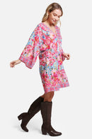 JP5103 Ella Floral Print Cover Up Dress - MiMi Wholesale