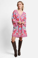 JP5103 Ella Floral Print Cover Up Dress - MiMi Wholesale