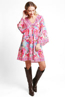 JP5103 Ella Floral Print Cover Up Dress - MiMi Wholesale