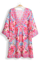 JP5103 Ella Floral Print Cover Up Dress - MiMi Wholesale