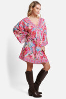 JP5103 Ella Floral Print Cover Up Dress - MiMi Wholesale