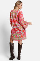 JP5108 Miranda Floral Print Cover Up Dress - MiMi Wholesale