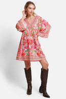 JP5108 Miranda Floral Print Cover Up Dress - MiMi Wholesale