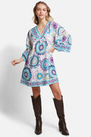 JP5110 Tiffany Floral Print Cover Up Dress - MiMi Wholesale