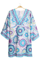 JP5110 Tiffany Floral Print Cover Up Dress - MiMi Wholesale