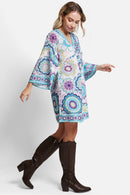 JP5110 Tiffany Floral Print Cover Up Dress - MiMi Wholesale