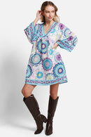 JP5110 Tiffany Floral Print Cover Up Dress - MiMi Wholesale