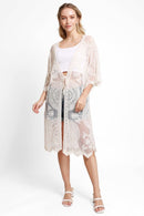 JP5208 Iris Tie Knot Lace Cover Up - MiMi Wholesale