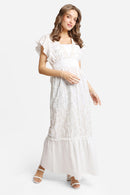 JP6006 Aileen Embroidered Maxi Sleeveless Cover Up Dress - MiMi Wholesale