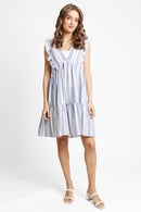 JP6007 Veda Striped Sleeveless Cover Up Dress - MiMi Wholesale