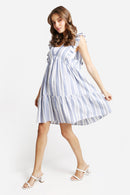 JP6007 Veda Striped Sleeveless Cover Up Dress - MiMi Wholesale