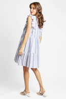 JP6007 Veda Striped Sleeveless Cover Up Dress - MiMi Wholesale