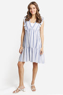 JP6007 Veda Striped Sleeveless Cover Up Dress - MiMi Wholesale