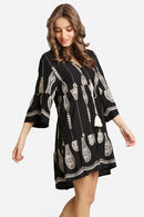 JP6010 Berkley Embroidered Cover Up Dress With Tassel Ties - MiMi Wholesale
