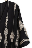 JP6010 Berkley Embroidered Cover Up Dress With Tassel Ties - MiMi Wholesale
