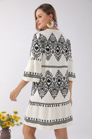 JP6020 Stormi Mixed Print Cover Up Dress With Tassel Ties - MiMi Wholesale