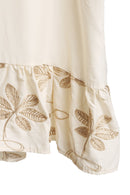 JP6027 Embroidered Leaves Cover Up/Dress With Tassel Ties - MiMi Wholesale