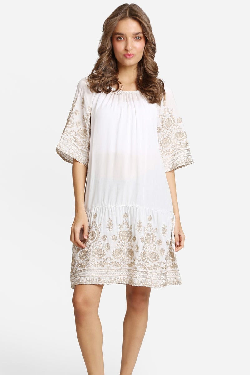 JP6028 Rochelle Embroidered Cover Up/Dress - MiMi Wholesale