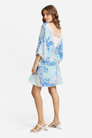 JP6061 Mixed Leaves Print Cover Up/Dress - MiMi Wholesale