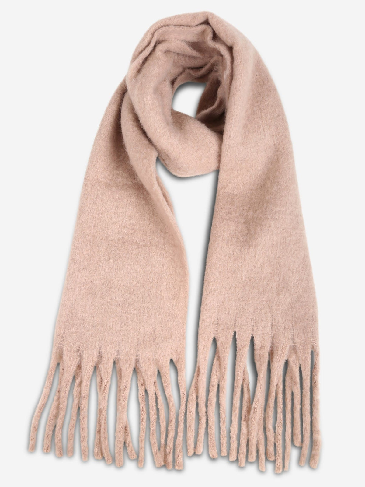 JS2416 Solid color Oblong Scarf with Fringe - MiMi Wholesale