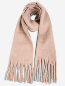 JS2416 Solid color Oblong Scarf with Fringe - MiMi Wholesale