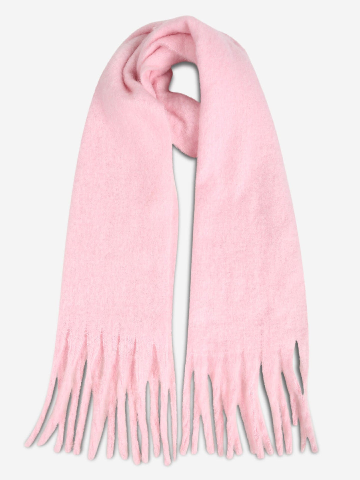 JS2416 Solid color Oblong Scarf with Fringe - MiMi Wholesale