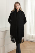 JS2416 Solid color Oblong Scarf with Fringe - MiMi Wholesale