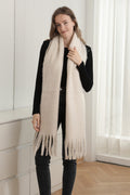 JS2416 Solid color Oblong Scarf with Fringe - MiMi Wholesale