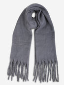 JS2416 Solid color Oblong Scarf with Fringe - MiMi Wholesale