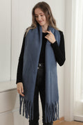 JS2416 Solid color Oblong Scarf with Fringe - MiMi Wholesale