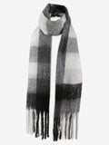 JS2431 Plaid Chunky Scarf With Fringe - MiMi Wholesale
